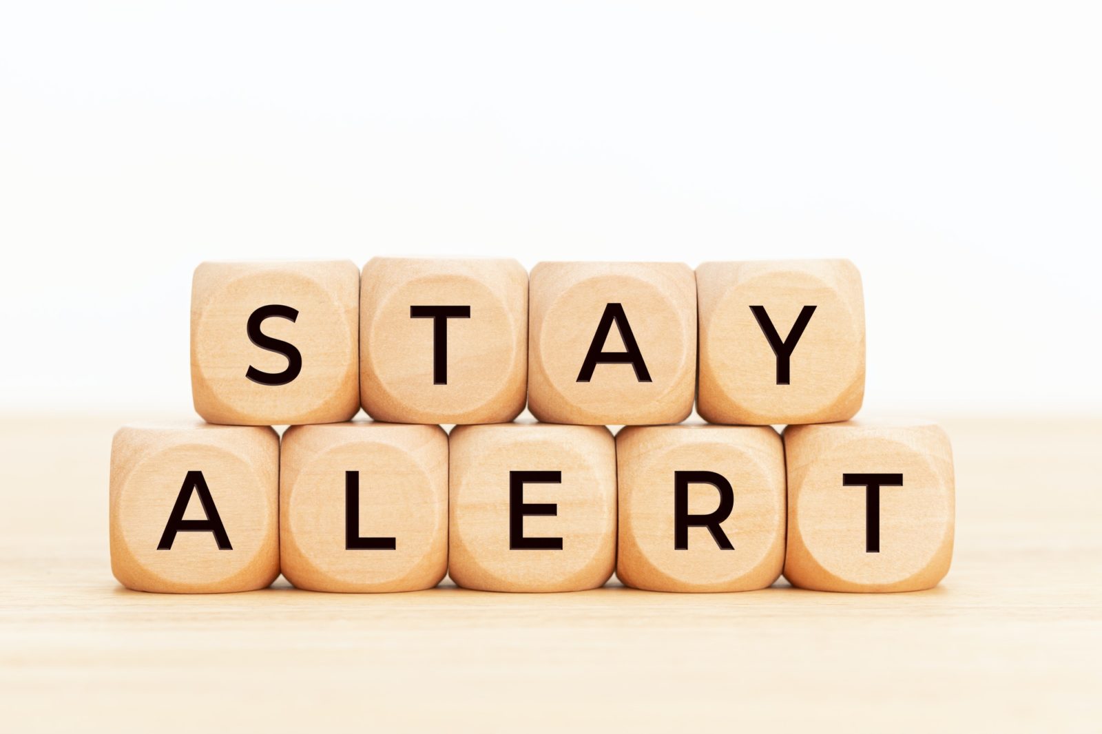 Stay alert concept