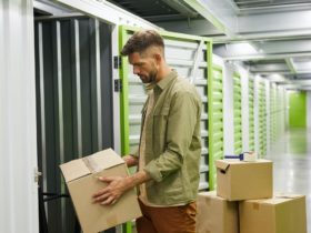 Man Loading Storage Unit