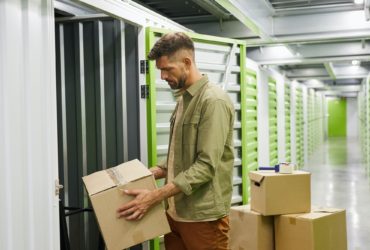 Man Loading Storage Unit